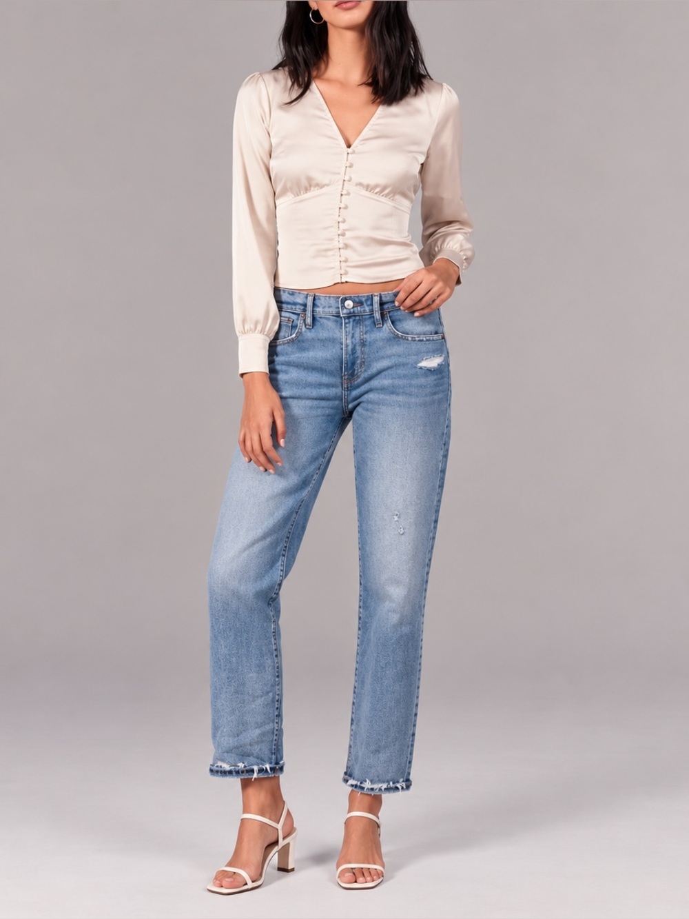 Abercrombie & Fitch The Boyfriend Mid Rise Jeans